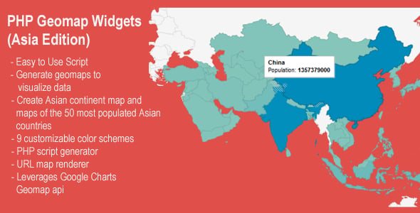 PHP Geomapping Widgets (Asia) 