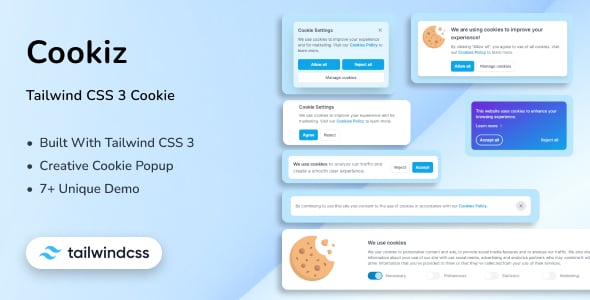 Tailwind CSS 3 Cookie - Cookiz