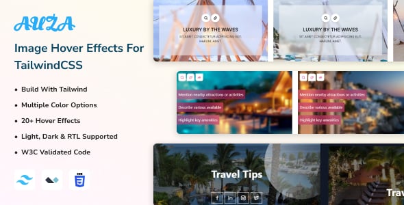 Auza - Image Hover Effects for TailwindCSS