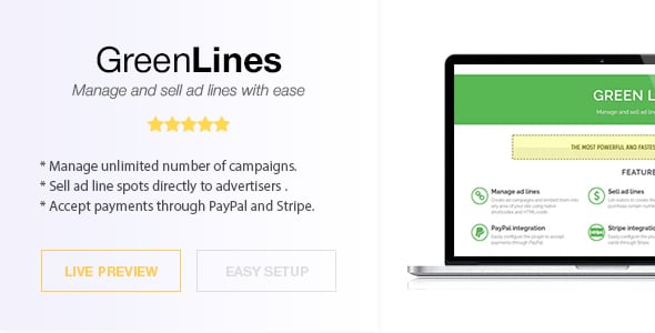 Green Lines for WordPress - Manage and Sell Ad Lines