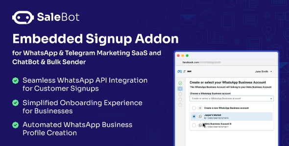 SaleBot WhatsApp Embedded Signup Addon for SaleBot