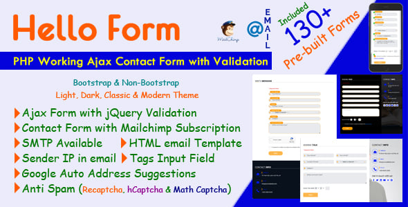 Hello Form - PHP Working Ajax Contact Form with Validation