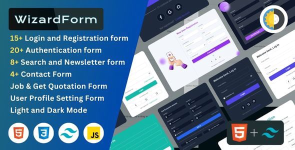 WizardForm - All in One HTML Form Collection with Tailwind CSS