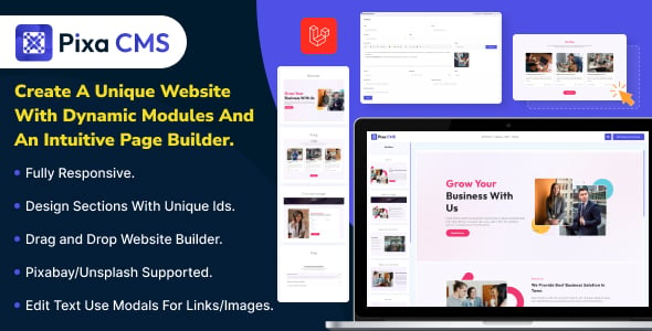 PixaCMS - Laravel Based Content Management System