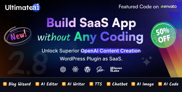 UltimateAI - OpenAI Content Generation WordPress App as SaaS