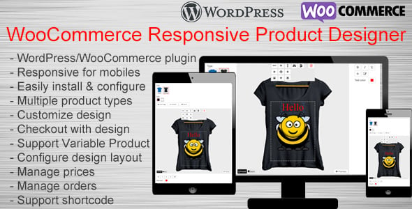 WooCommerce Responsive Product Designer