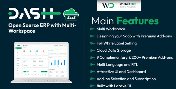 WorkDo Dash SaaS - Open Source ERP with Multi-Workspace