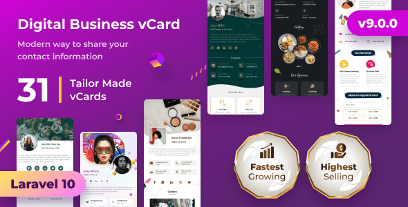 vCard SaaS - Business Card Builder SaaS - Laravel VCard Saas - NFC Card