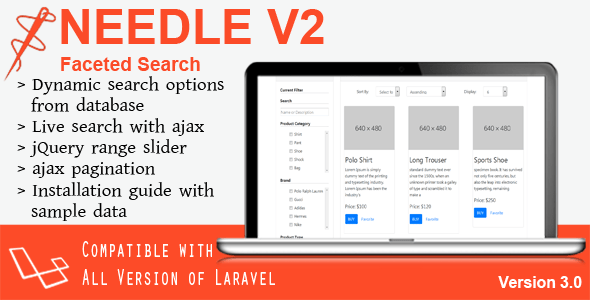 Needle V2 - Laravel Faceted Search