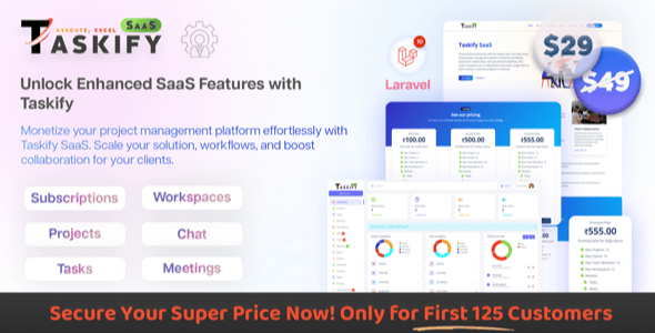 Taskify SaaS - Project Management System in Laravel